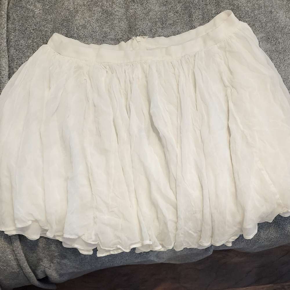 Polo Ralph Lauren White Ruffle Skirt Size 8 | Flowy Layered Boho Resort Chic